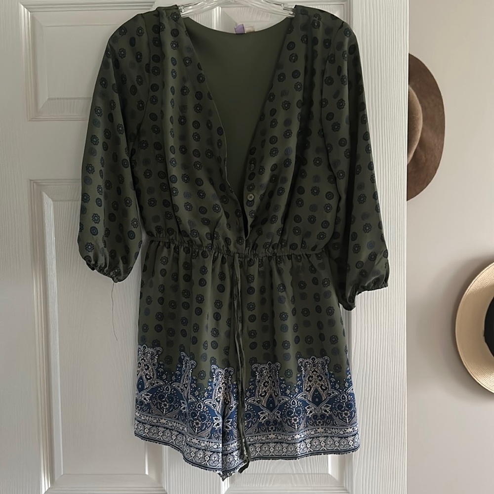 Olive Green Romper